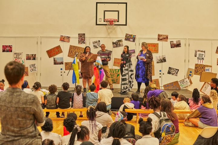 The judging panel praise the hard work of all the groups before announcing the winners (credit Shoib Ahmad)