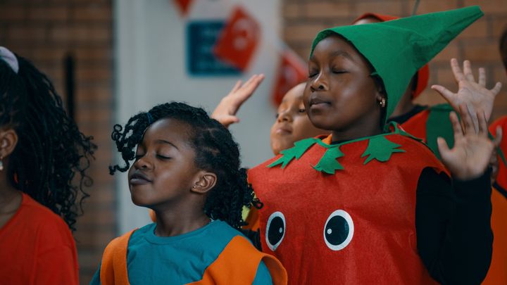 Young people performing