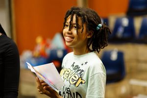 Exposure 2023 participant rehearsing at The Yard Theatre.