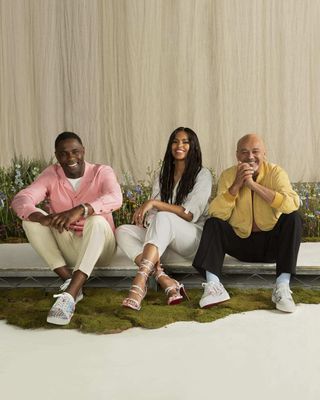 Idris Elba, Sabrina Elba and Christian Louboutin.